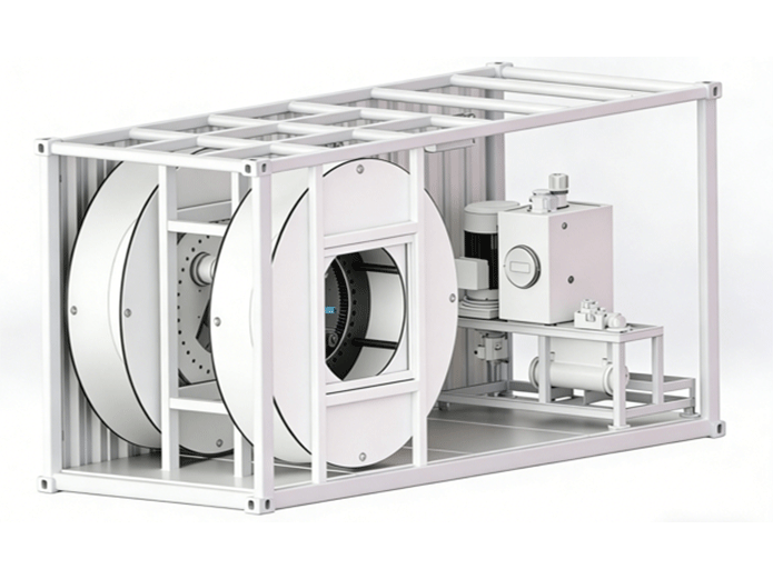 炮缆绞车集装箱模块